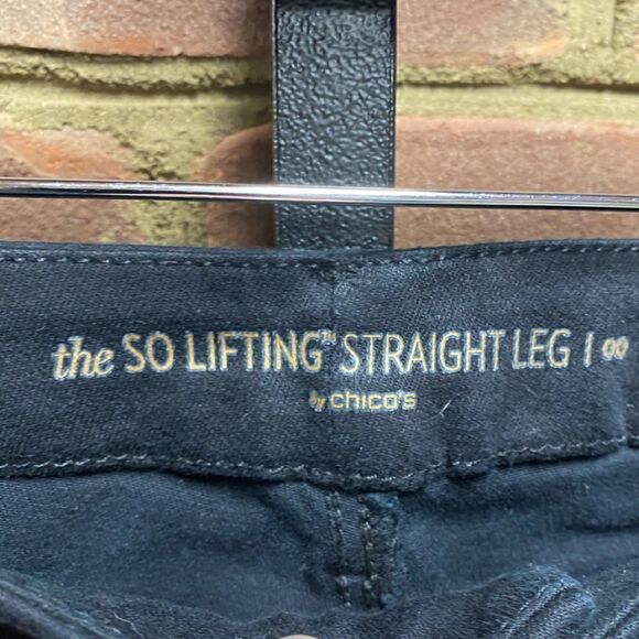 Chico’s The So Soft Lifting Straight Leg Black Jean NWT - Picture 5 of 9